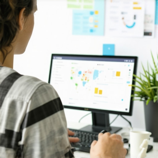 Person reviewing local SEO performance metrics on computer screen.