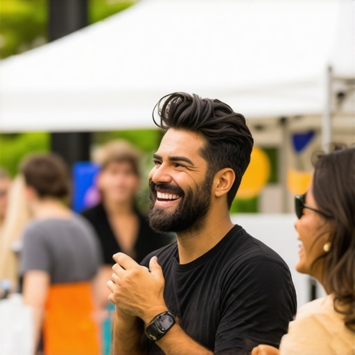 Business owner participating in a community event to boost local visibility