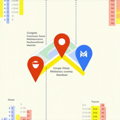 Infographic illustrating intricate Google Maps ranking signals including community engagement and multimedia content.