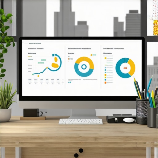 Workspace with SEO software screens showing citation, backlink, and review management tools.
