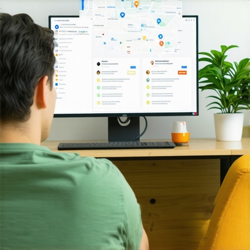 Marketer optimizing local SEO and Google My Business profile