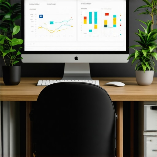 A workspace with screens displaying local SEO analytics and tools for map ranking optimization.