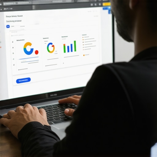 SEO specialist optimizing Google My Business listing on a computer