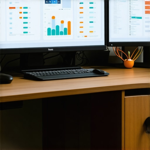 Optimizing Local SEO Tools on Desk Desk with computer displaying local SEO analytics and maps