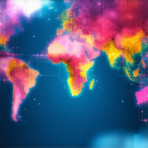 Digital Map Illustrating Local SEO Signals Colorful digital map showcasing interconnected local SEO signals