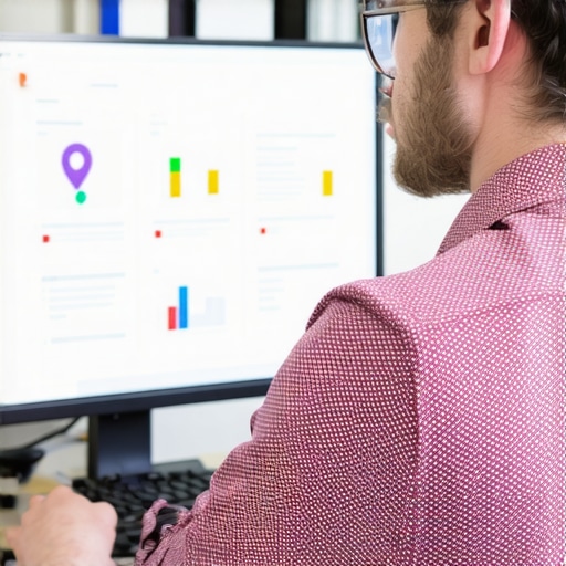 Optimizing Local Profiles for Better Visibility Person analyzing local SEO profile data on a laptop