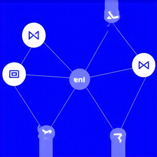 Visual diagram showing grouped keywords, citations, and reviews forming a dense local relevance network